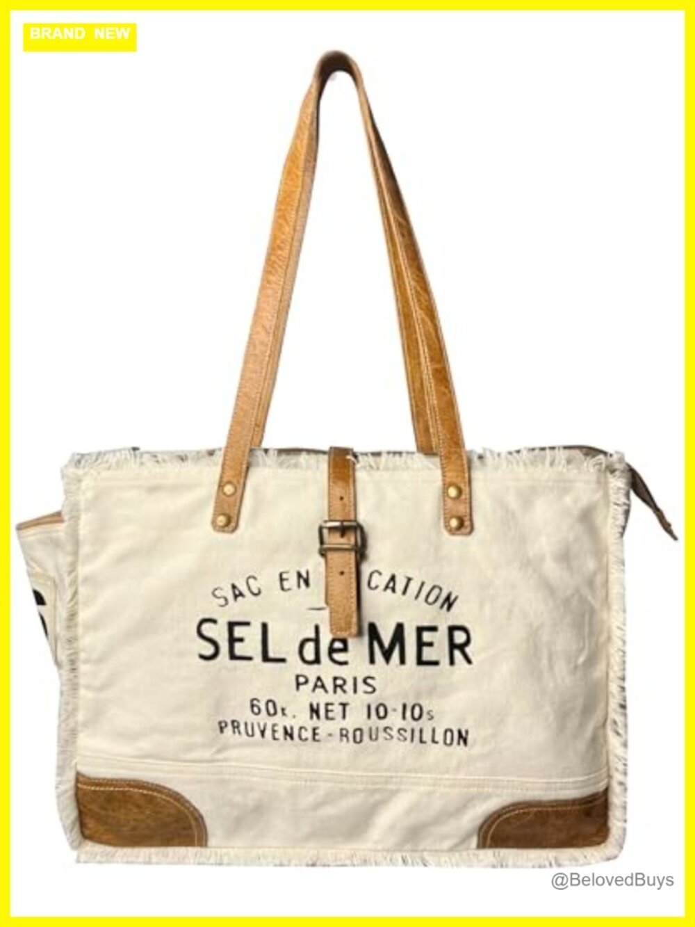 Canvas Leather Tote Bag Upcycled Shoulder Handbag Zippered